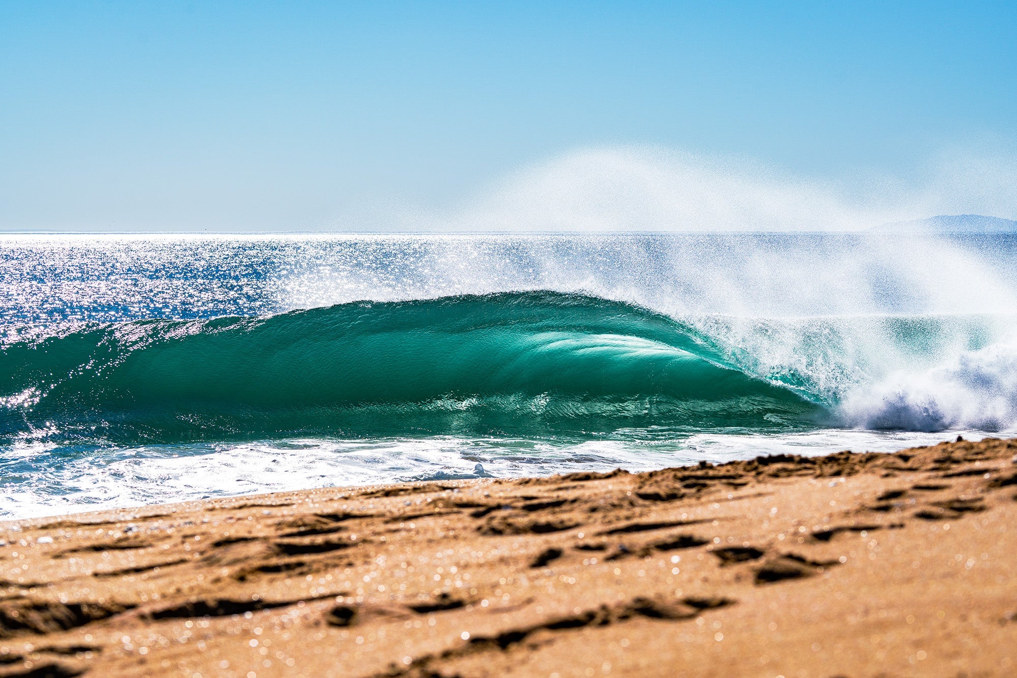 Newport Beach powerful waves and scenic coastline